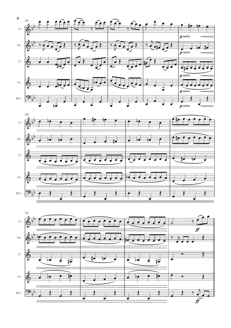 Bella Ciao Woodwind Quintet scores gallery preview page 5