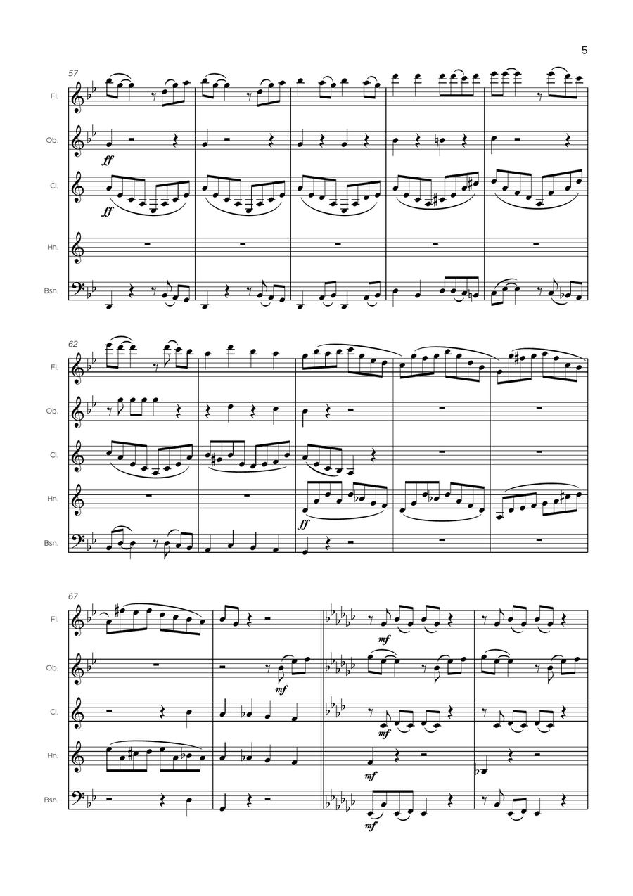 Bella Ciao Woodwind Quintet scores gallery preview page 6