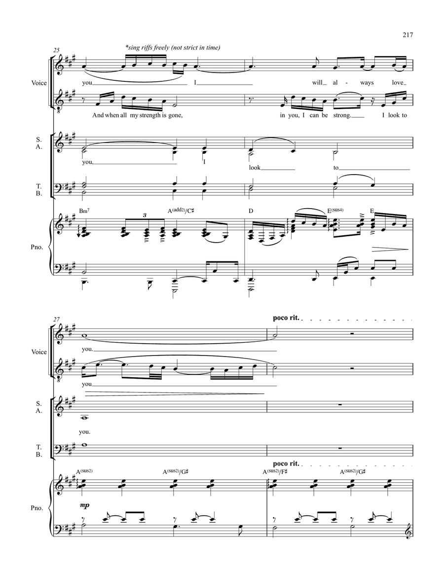 Medley: I Will Always Love You with I Look To You Divisi scores gallery preview page 5