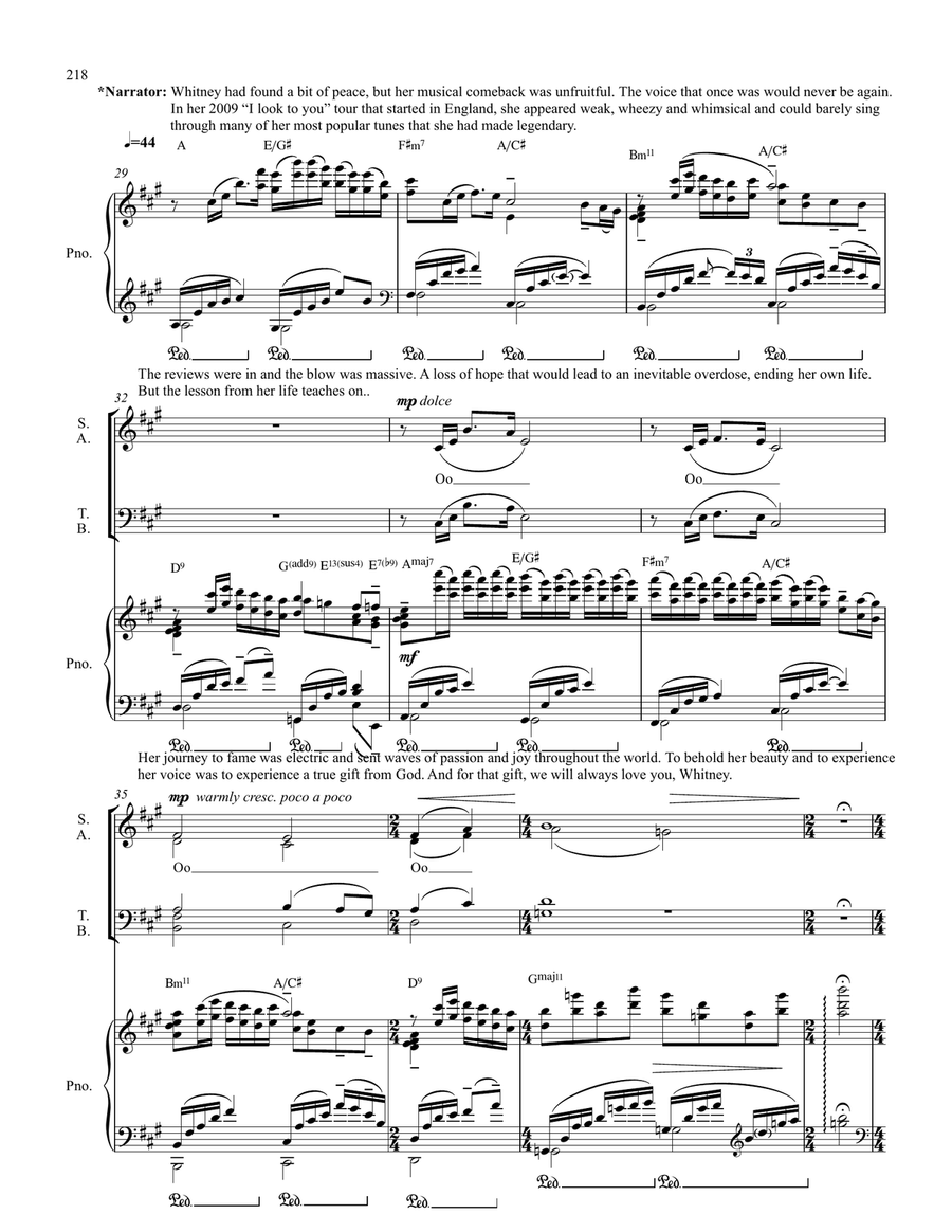 Medley: I Will Always Love You with I Look To You Divisi scores gallery preview page 6