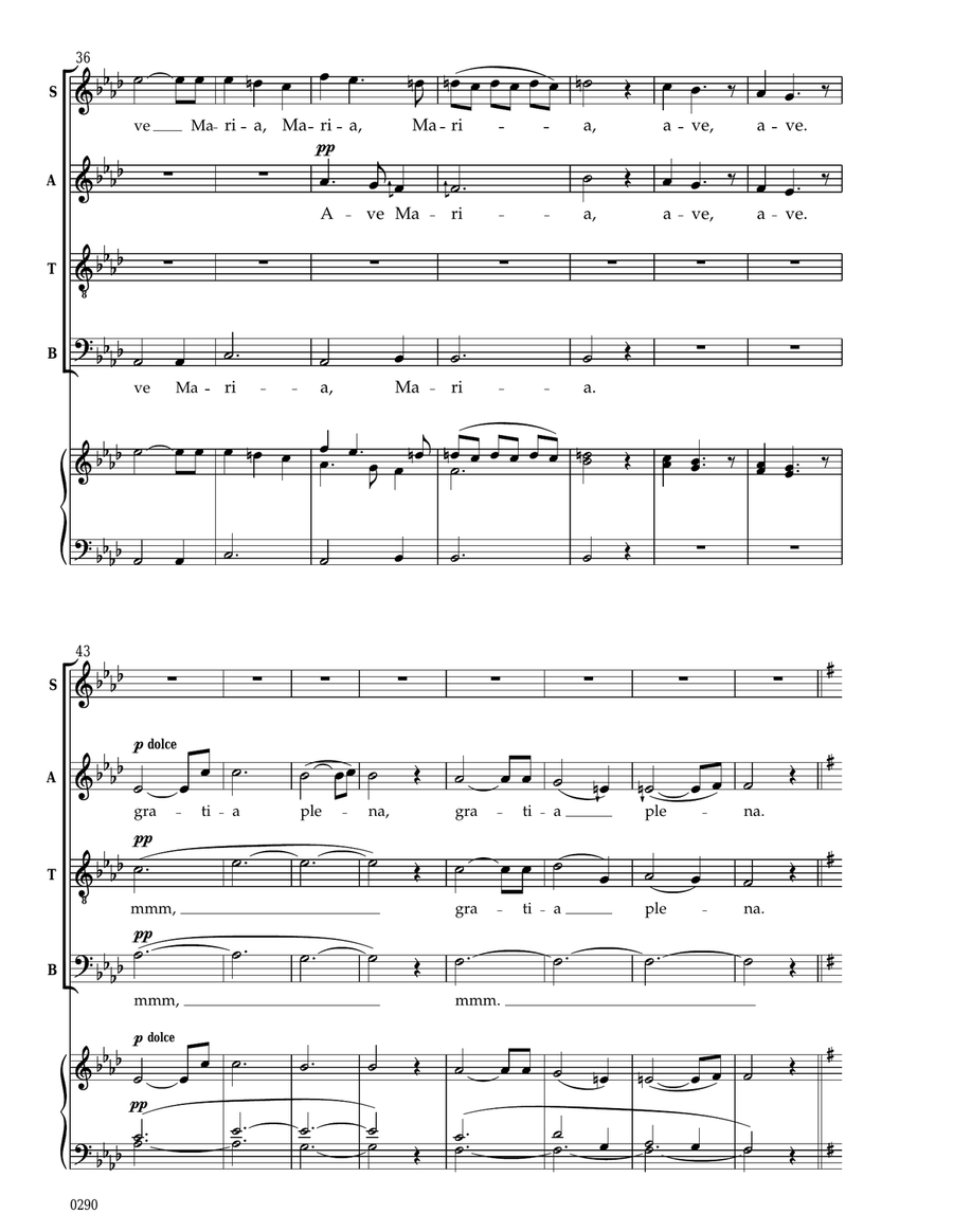 Ave Maria Ave Maria 4-Part scores gallery preview page 4