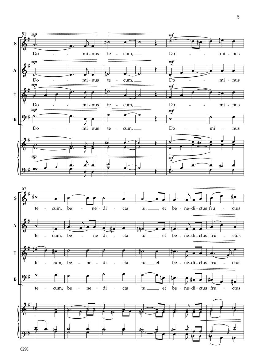 Ave Maria Ave Maria 4-Part scores gallery preview page 5