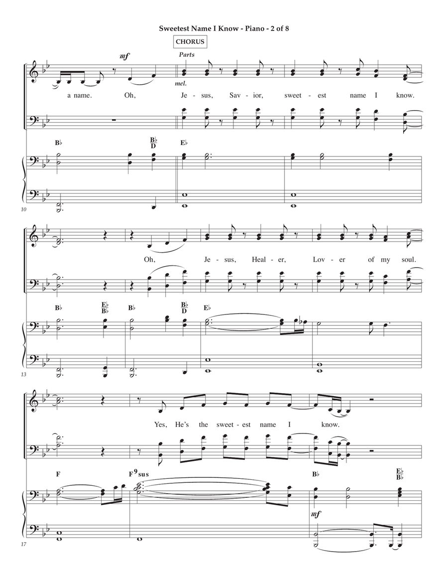Sweetest Name I Know Piano, Vocal scores gallery preview page 2