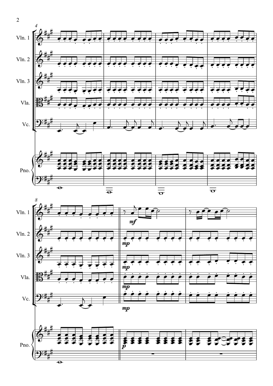 Somewhere Only We Know Somewhere Only We Know String Quartet scores gallery preview page 2