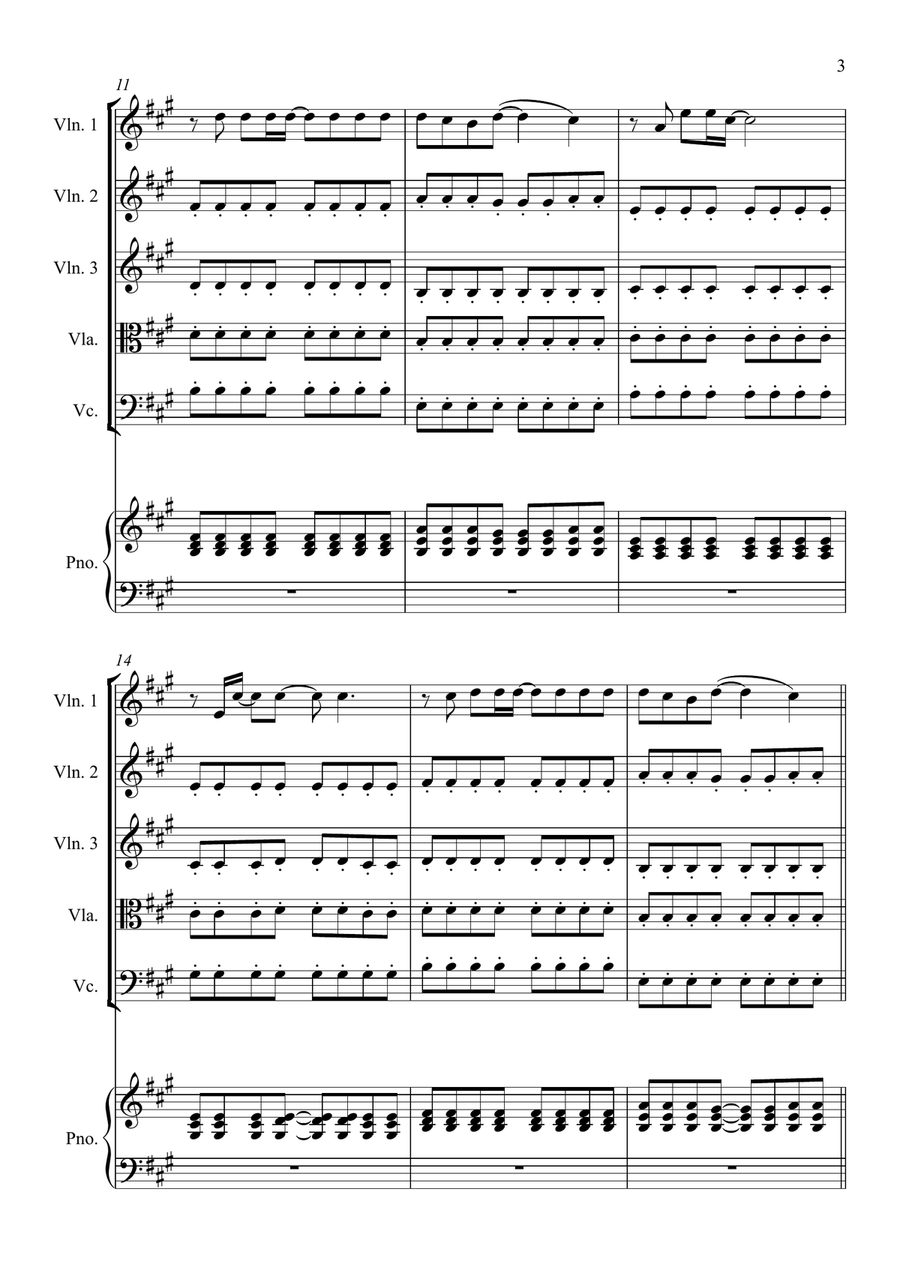 Somewhere Only We Know Somewhere Only We Know String Quartet scores gallery preview page 3