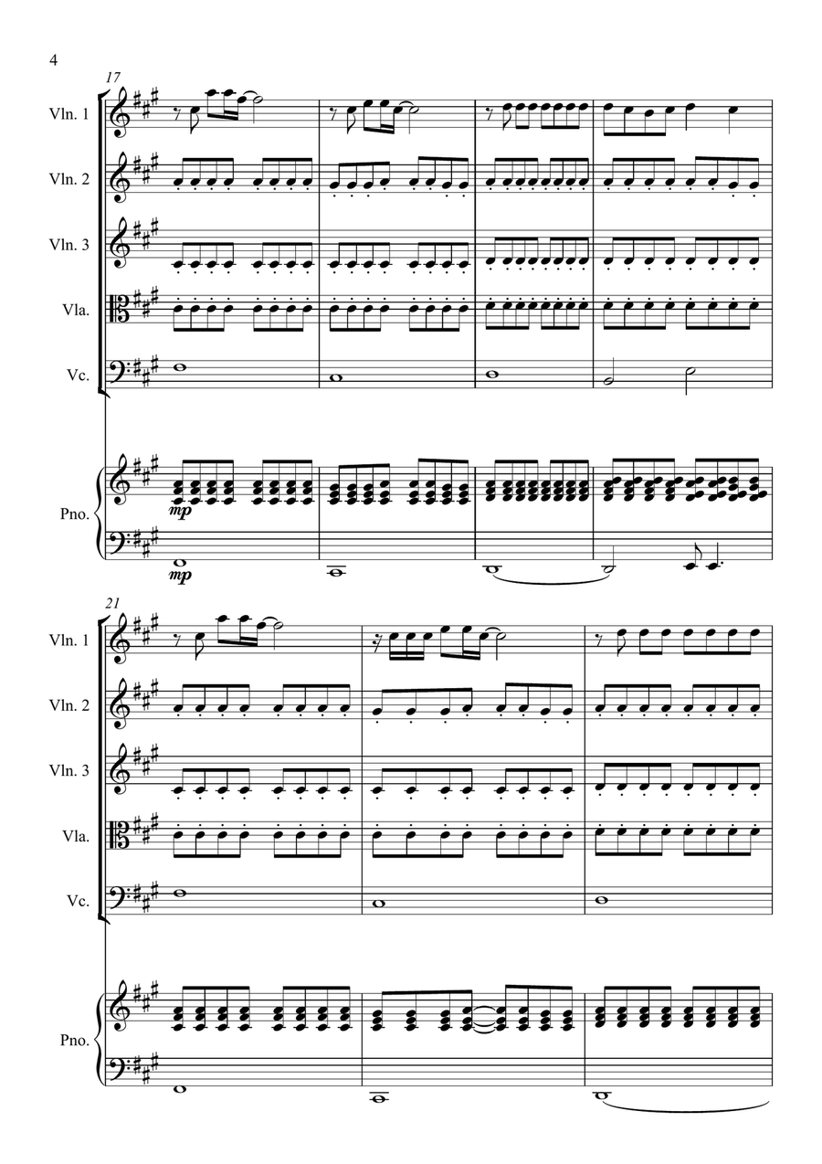 Somewhere Only We Know Somewhere Only We Know String Quartet scores gallery preview page 4