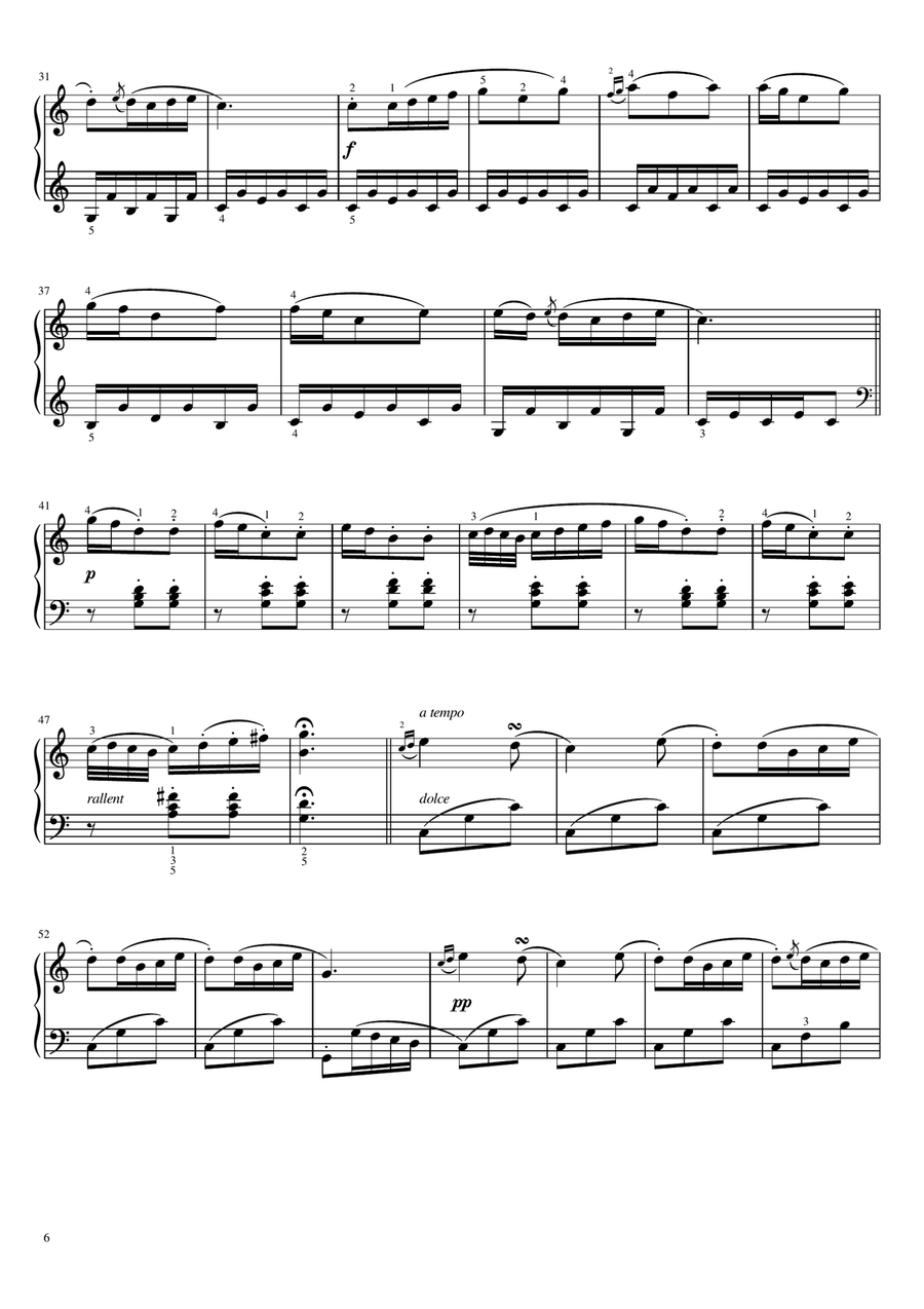 Clementi - Sonatina in G Major, Op.36 No.5 - Original With Fingering For Piano Solo Complete‌ Piano Solo scores gallery preview page 6