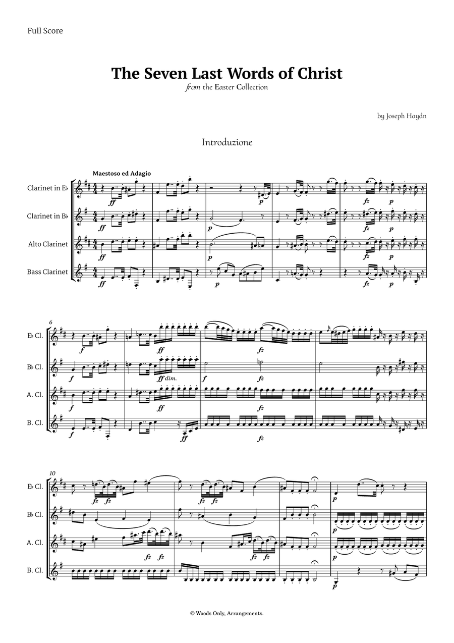 5 Easter Songs for Clarinet Ensemble plus one Bonus Woodwind Ensemble scores gallery preview page 2