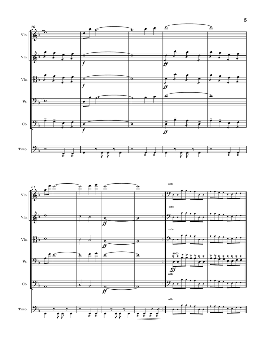 Assassin's Creed III Main Title String Orchestra scores gallery preview page 5