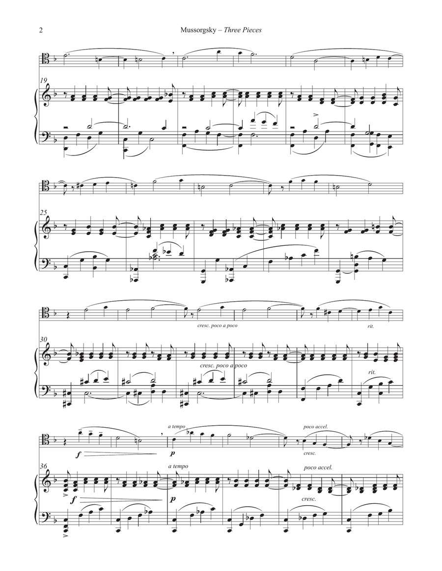 Three Pieces for Trombone and Piano Piano scores gallery preview page 6