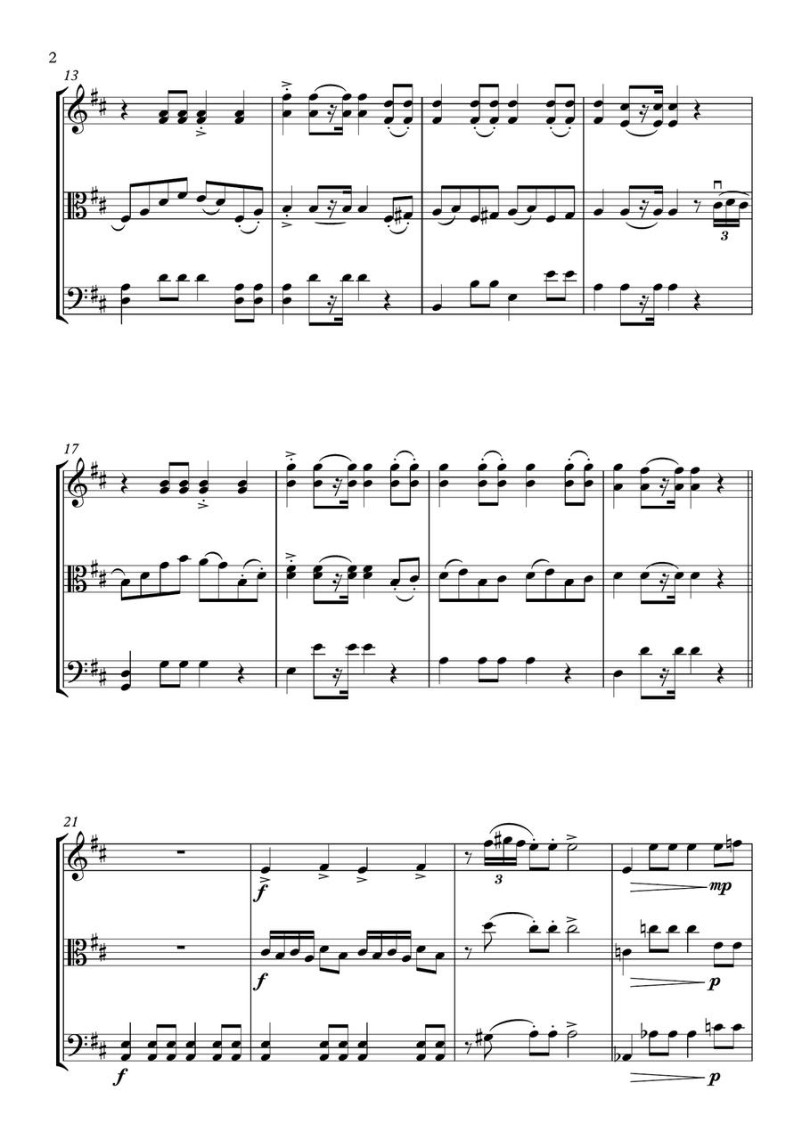 The Wedding Day at Troldhaugen String Trio scores gallery preview page 2