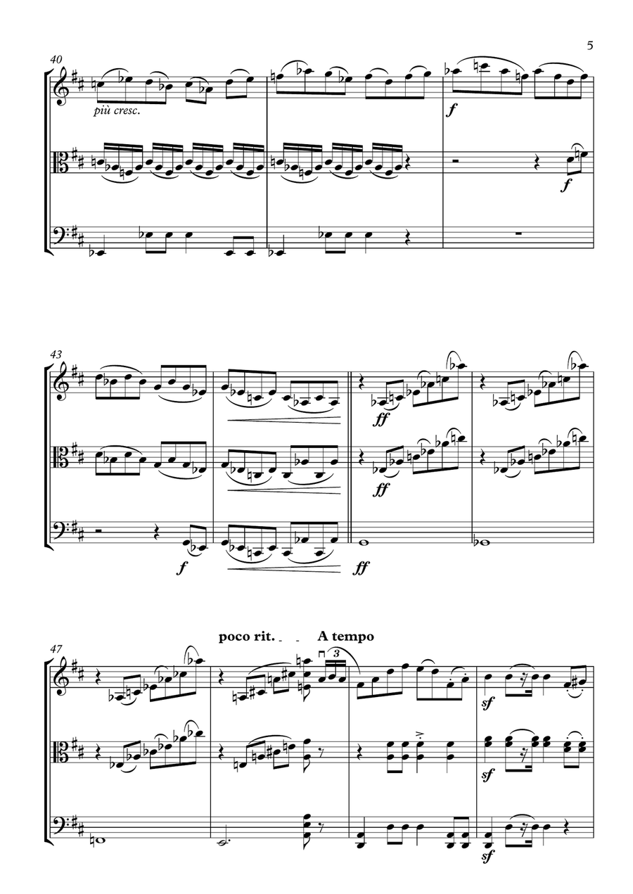 The Wedding Day at Troldhaugen String Trio scores gallery preview page 5