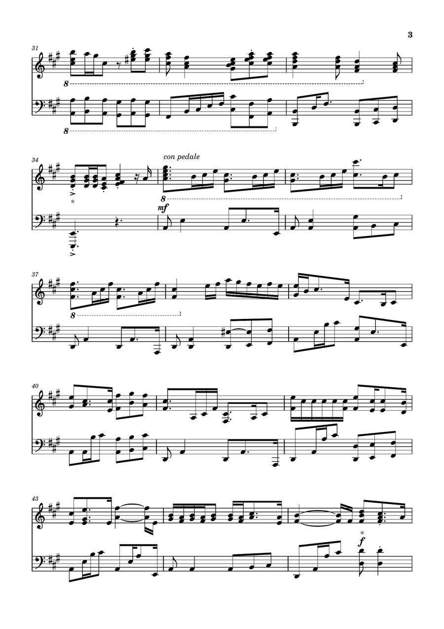 Die With A Smile Die With A Smile Piano Solo scores gallery preview page 3