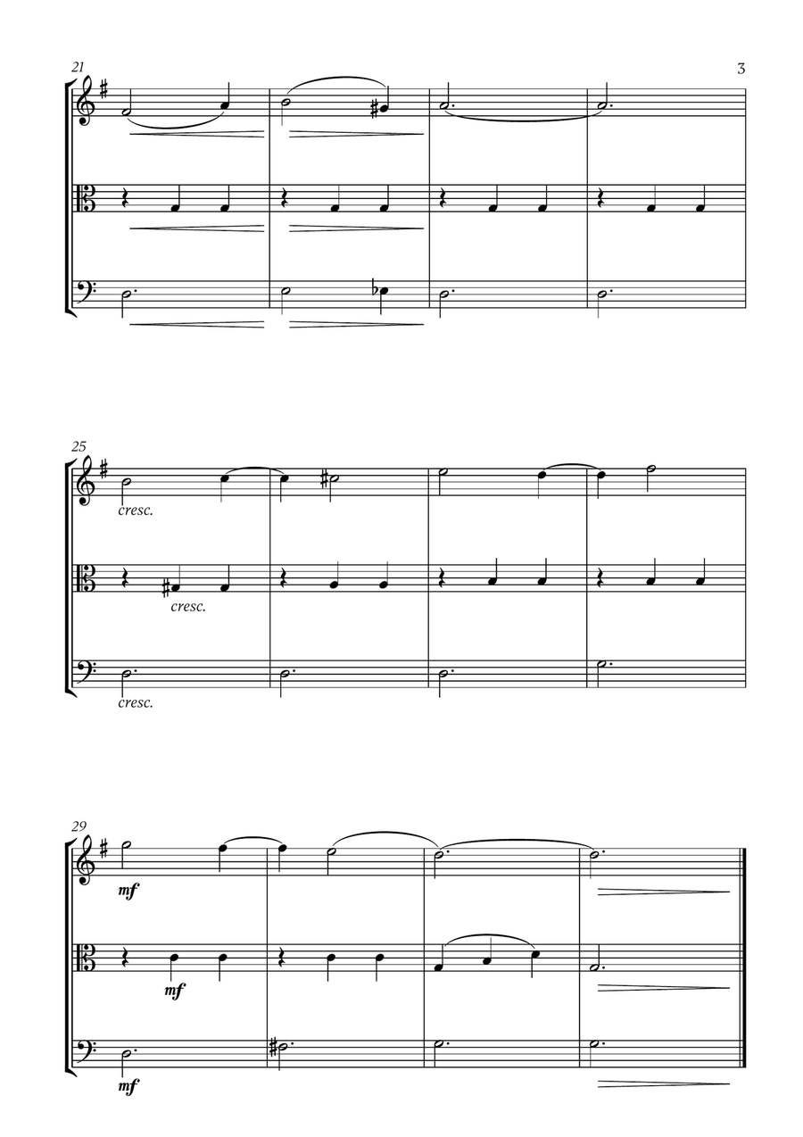 Tchaikovsky - Sleeping Beauty Waltz (for French Horn, Viola and Bassoon) Small Ensemble scores gallery preview page 3