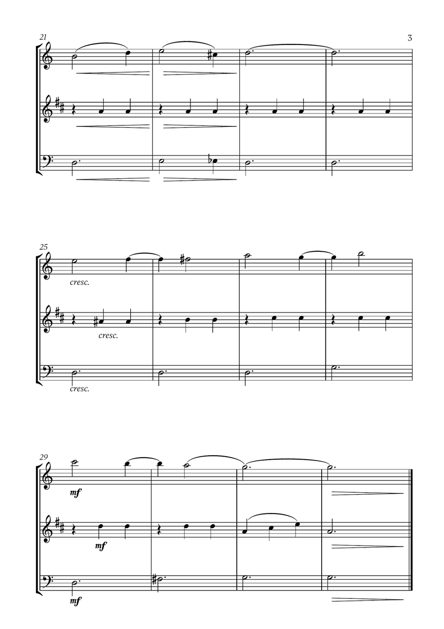 Tchaikovsky - Sleeping Beauty Waltz (for Oboe, Clarinet and Trombone) Small Ensemble scores gallery preview page 3