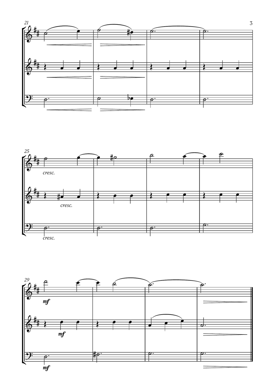 Tchaikovsky - Sleeping Beauty Waltz (for Soprano Saxophone, Clarinet and Trombone) Small Ensemble scores gallery preview page 3