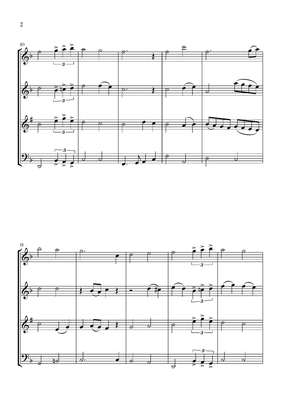 Can't Help Falling In Love Woodwind Quartet scores gallery preview page 2