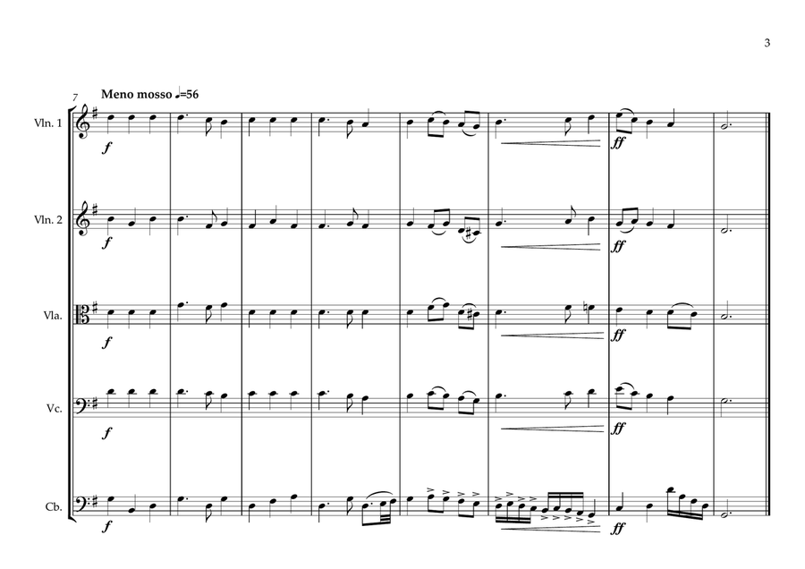 Norwegian Royal Anthem for String Orchestra String Orchestra scores gallery preview page 3