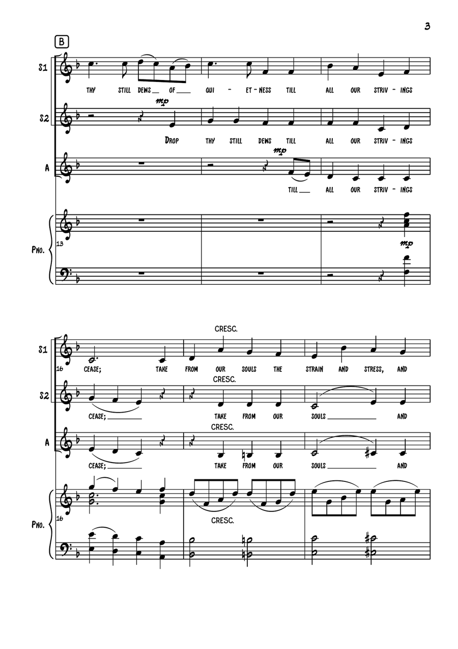 Dear Lord and Father of Mankind SSA scores gallery preview page 4