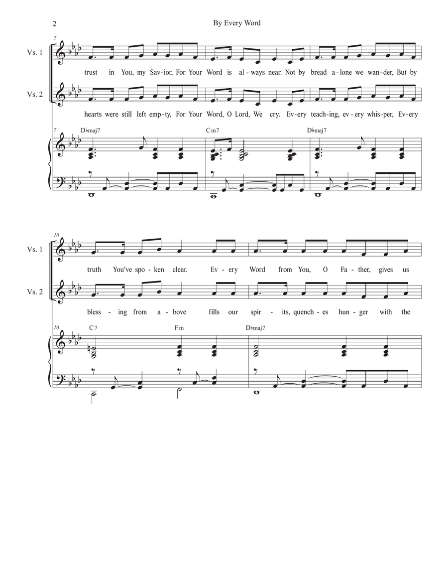 By Every Word (SATB) By Every Word (SATB) 4-Part scores gallery preview page 2