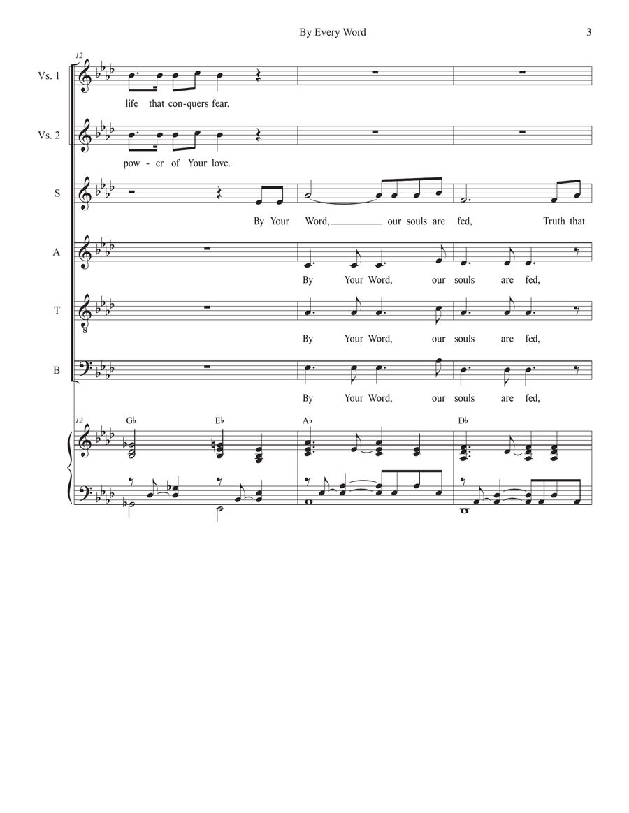 By Every Word (SATB) By Every Word (SATB) 4-Part scores gallery preview page 3