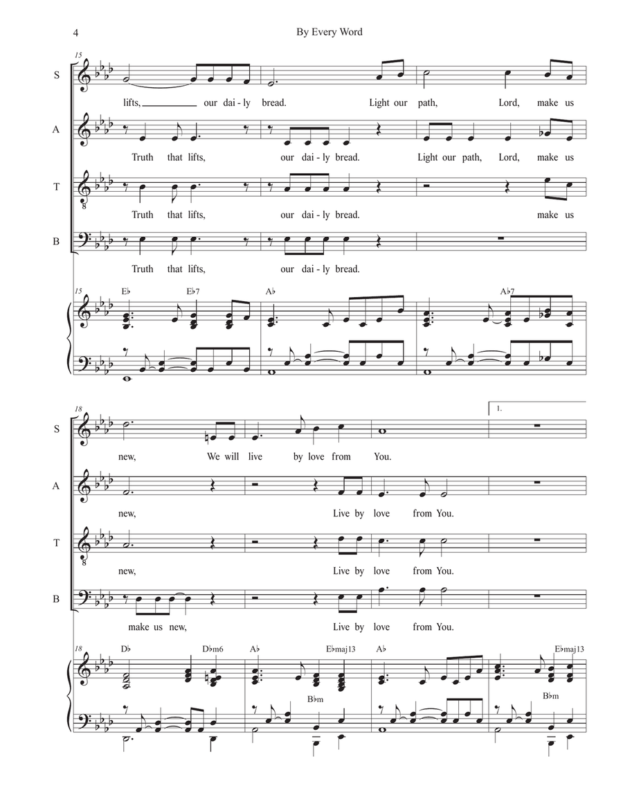 By Every Word (SATB) By Every Word (SATB) 4-Part scores gallery preview page 4