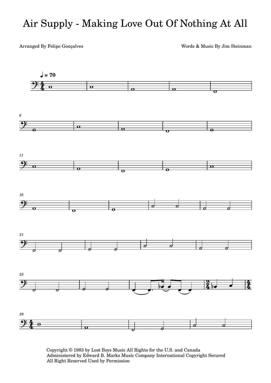 Making Love Out Of Nothing At All Acoustic Guitar scores gallery preview page 1