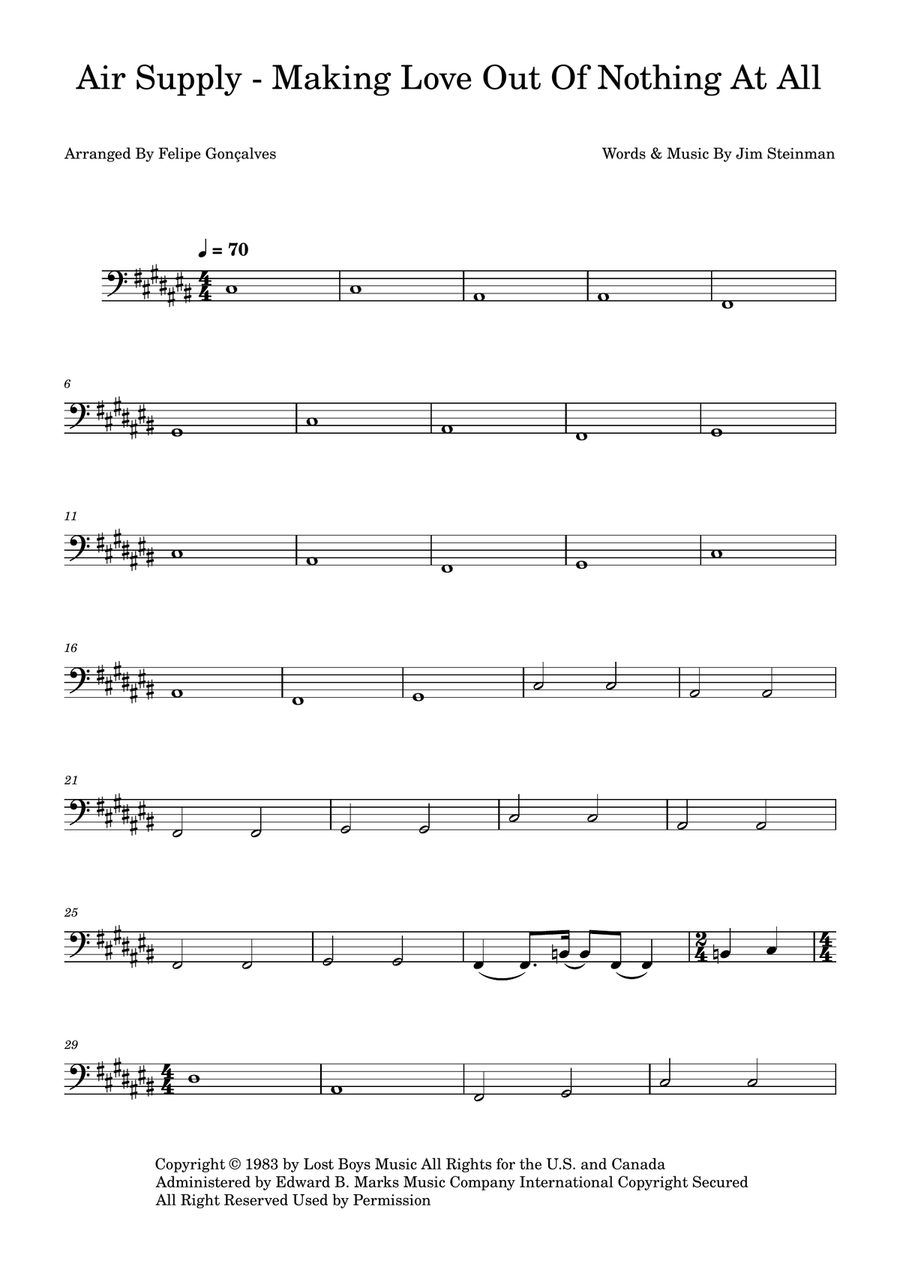 Making Love Out Of Nothing At All Acoustic Guitar scores gallery preview page 1
