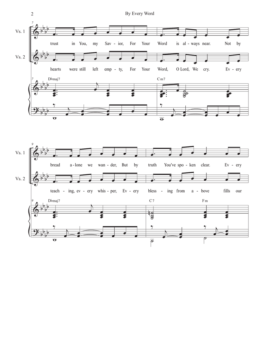 By Every Word (SAB) 3-Part scores gallery preview page 2