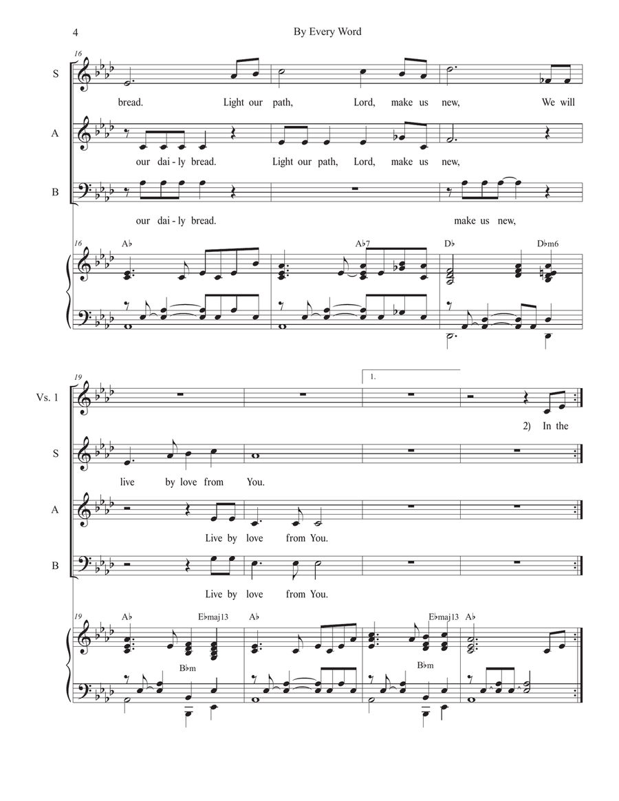 By Every Word (SAB) 3-Part scores gallery preview page 4