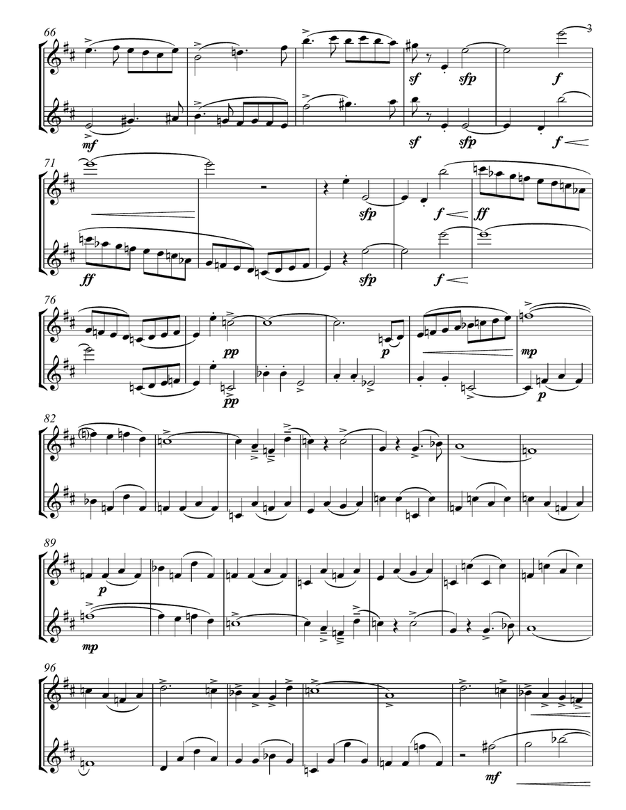 Ruslan & Ludmila Overture for Two Flutes Flute Duet scores gallery preview page 4
