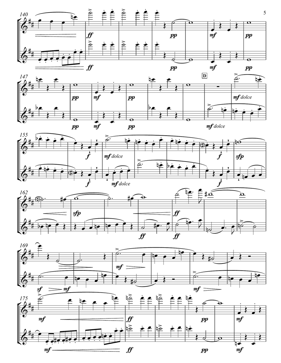 Ruslan & Ludmila Overture for Two Flutes Flute Duet scores gallery preview page 6
