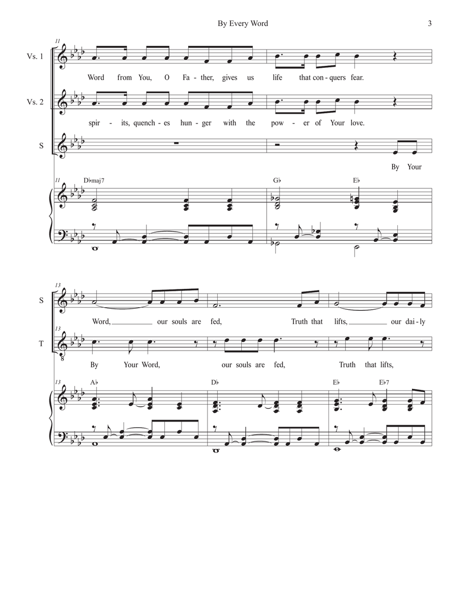 By Every Word (2-part choir - (Soprano and Tenor) 2-Part scores gallery preview page 3