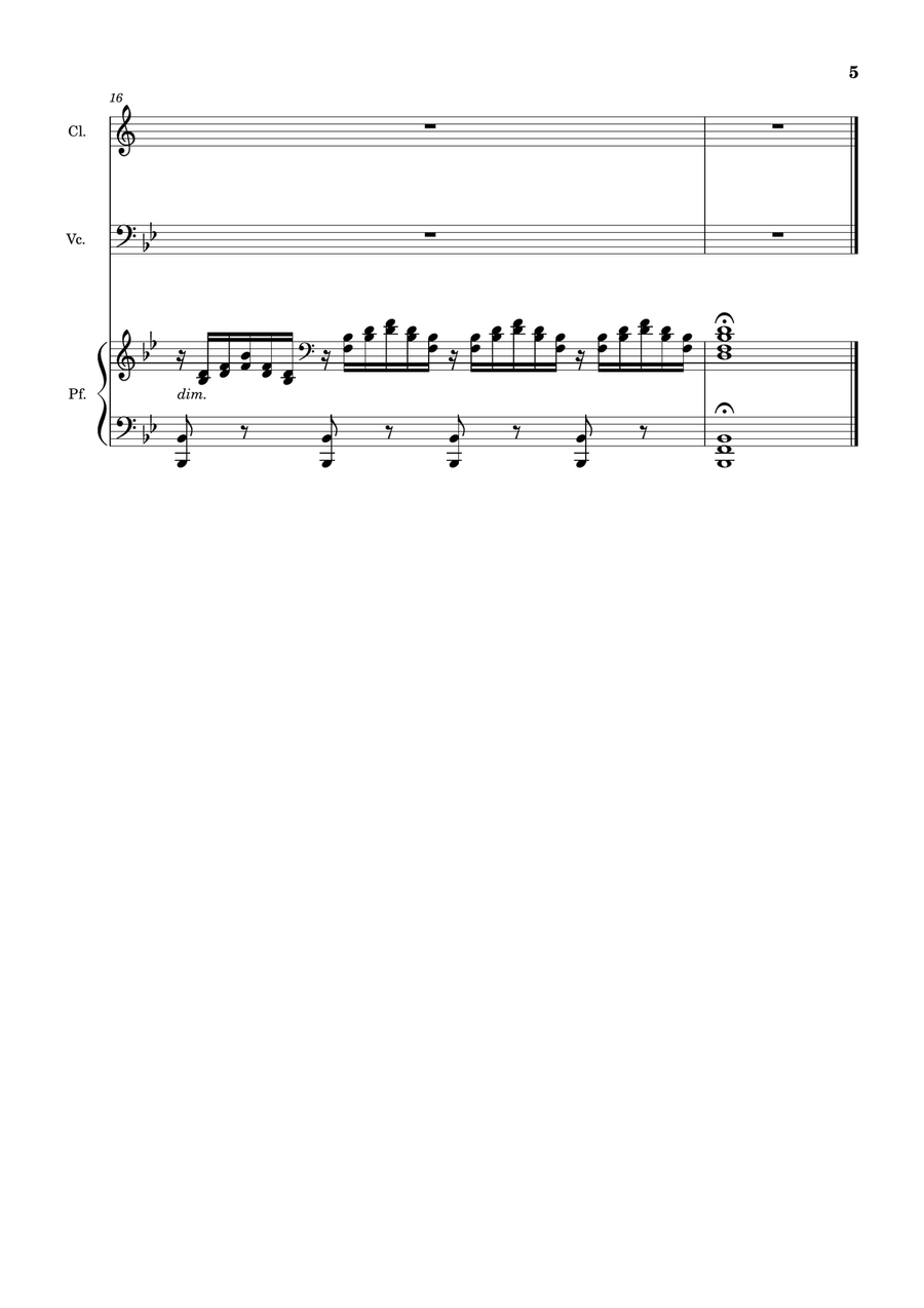 Ave Maria by F. Schubert – Clarinet, Cello and Piano. Score and Parts Small Ensemble scores gallery preview page 5