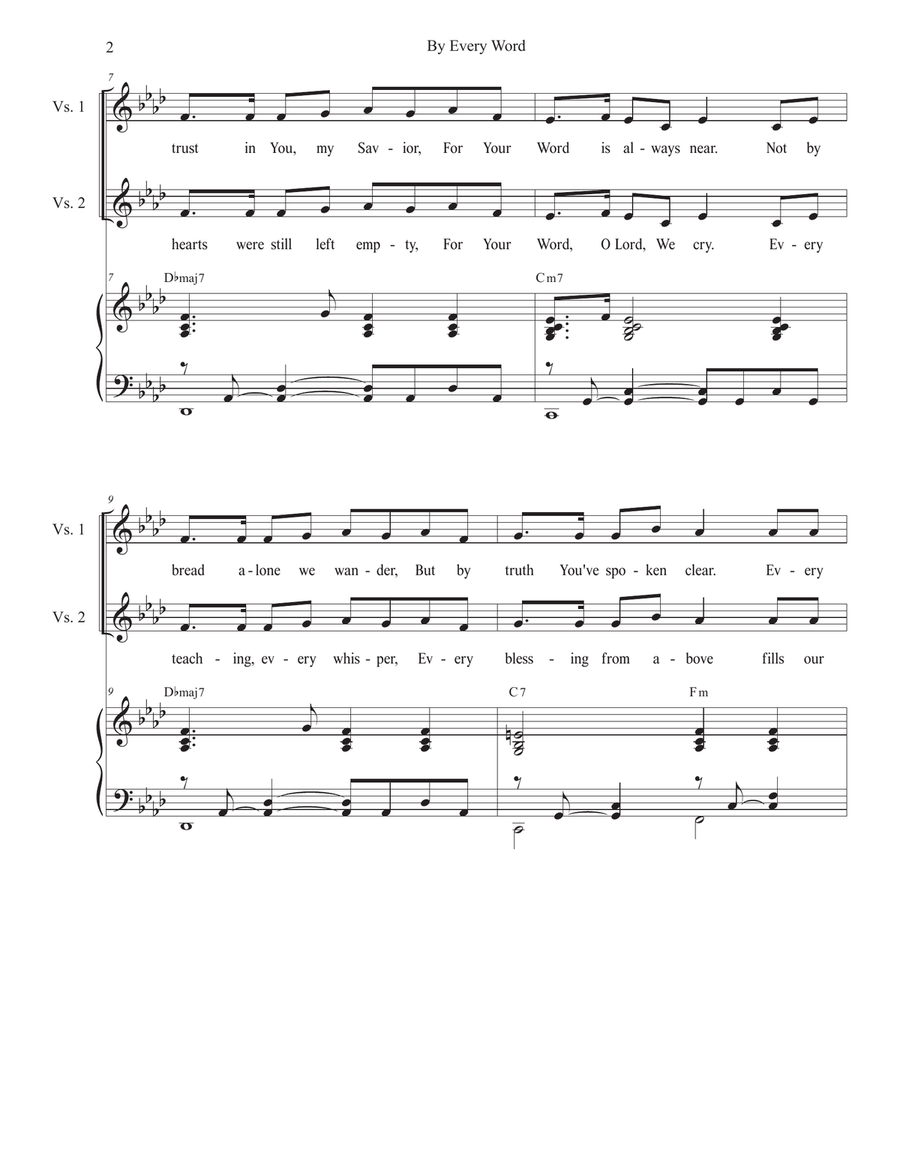By Every Word (Duet for Soprano and Tenor solo) Tenor Voice scores gallery preview page 2