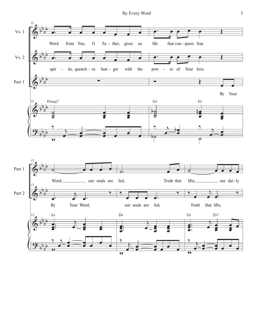 By Every Word (2-part choir) 2-Part scores gallery preview page 3