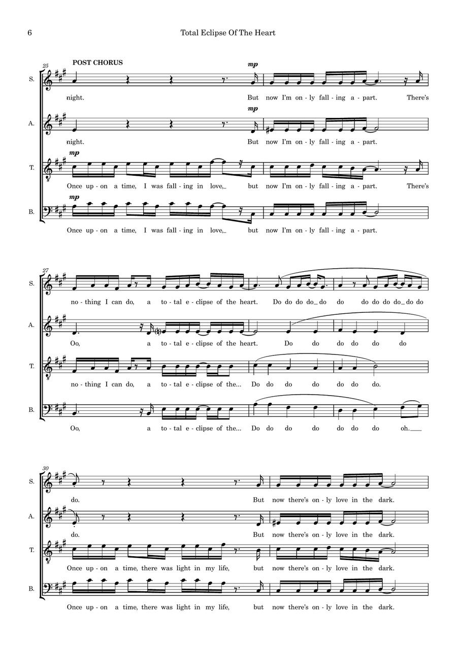 Total Eclipse Of The Heart (arr. Dan Pate) 4-Part scores gallery preview page 6