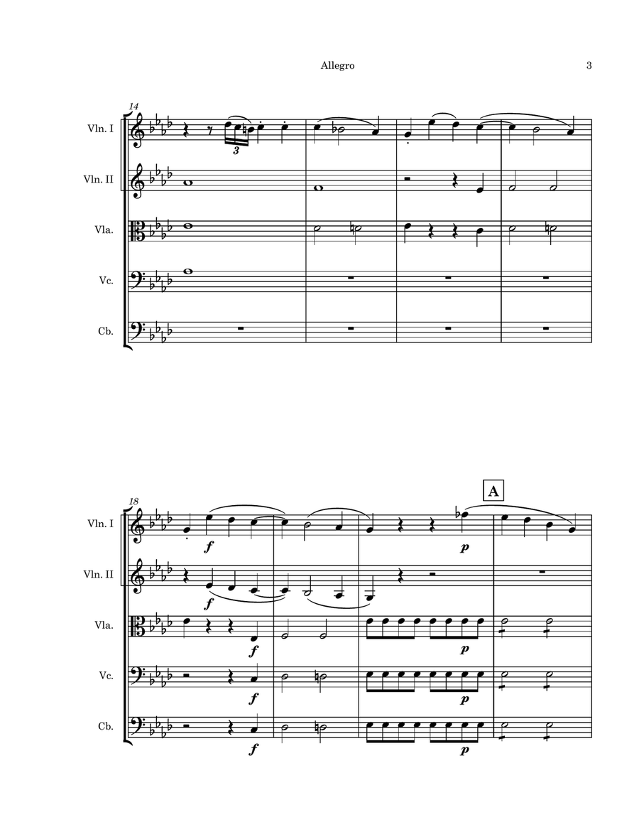 Piano Sonata No. 1 in f minor, Op. 2, No. 1 String Orchestra scores gallery preview page 5