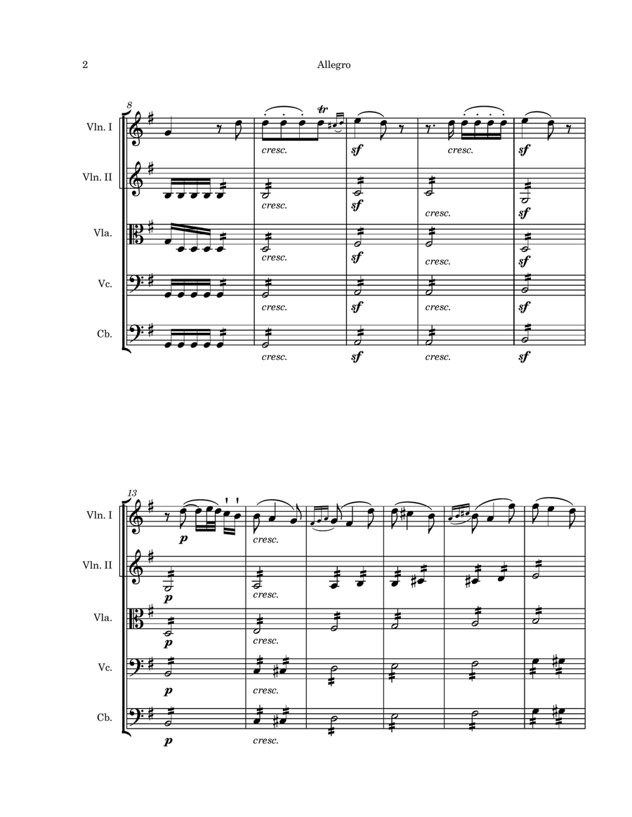 Piano Sonata No. 10 in G Major, Op. 14, No. 2 String Orchestra scores gallery preview page 4