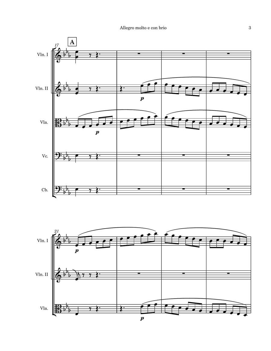 Piano Sonata No. 4 in E-Flat Major, Op. 7, “Grand” String Orchestra scores gallery preview page 5