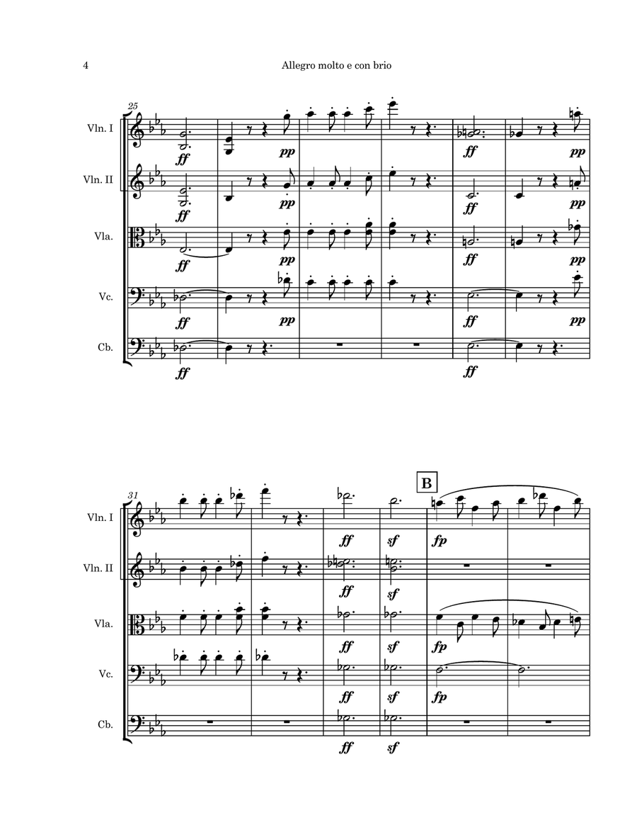 Piano Sonata No. 4 in E-Flat Major, Op. 7, “Grand” String Orchestra scores gallery preview page 6
