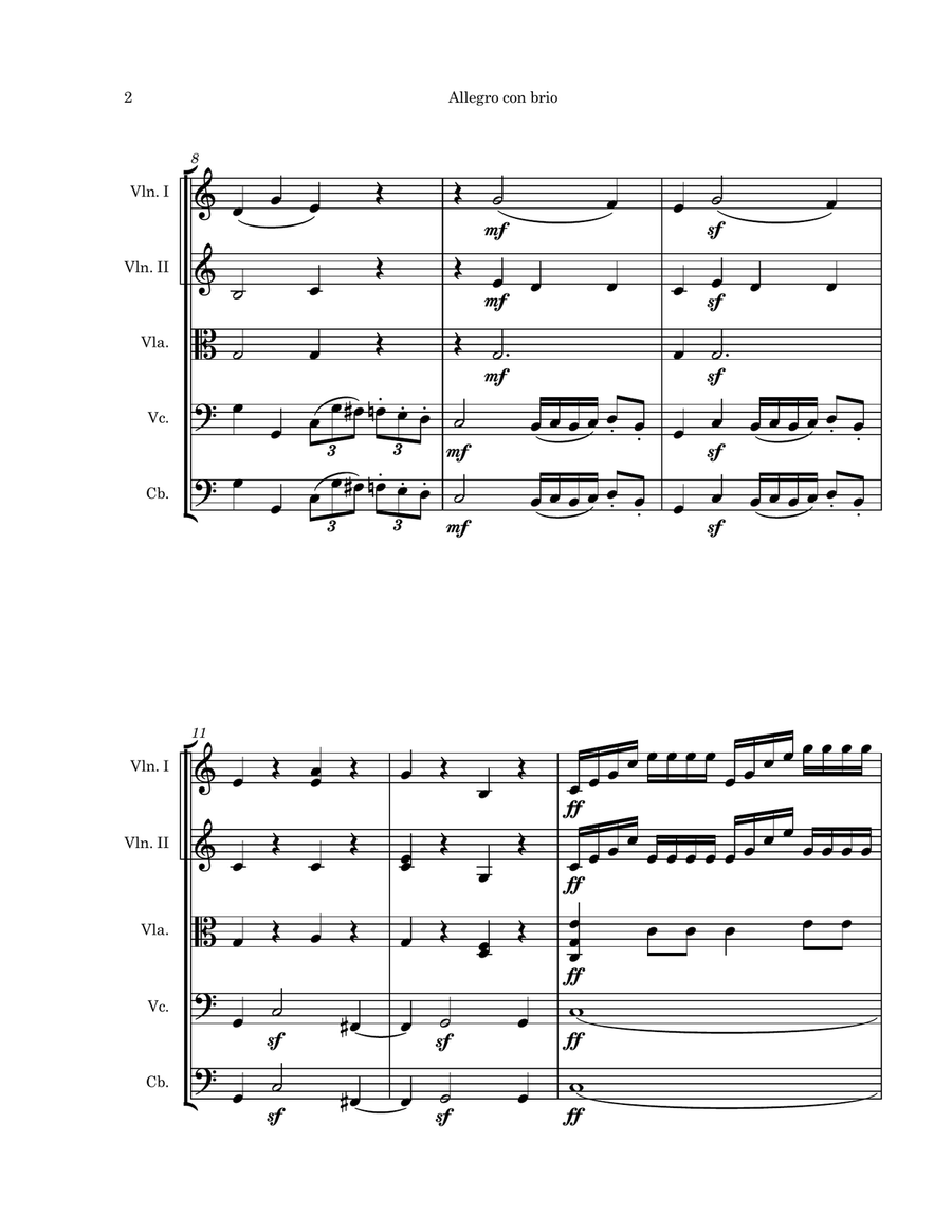 Piano Sonata No. 3 in C Major, Op. 2, No. 3 String Orchestra scores gallery preview page 4