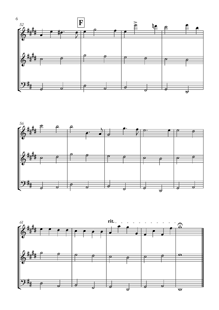 Pachelbel - Canon in D (for 2 Clarinets and Bassoon) Small Ensemble scores gallery preview page 6