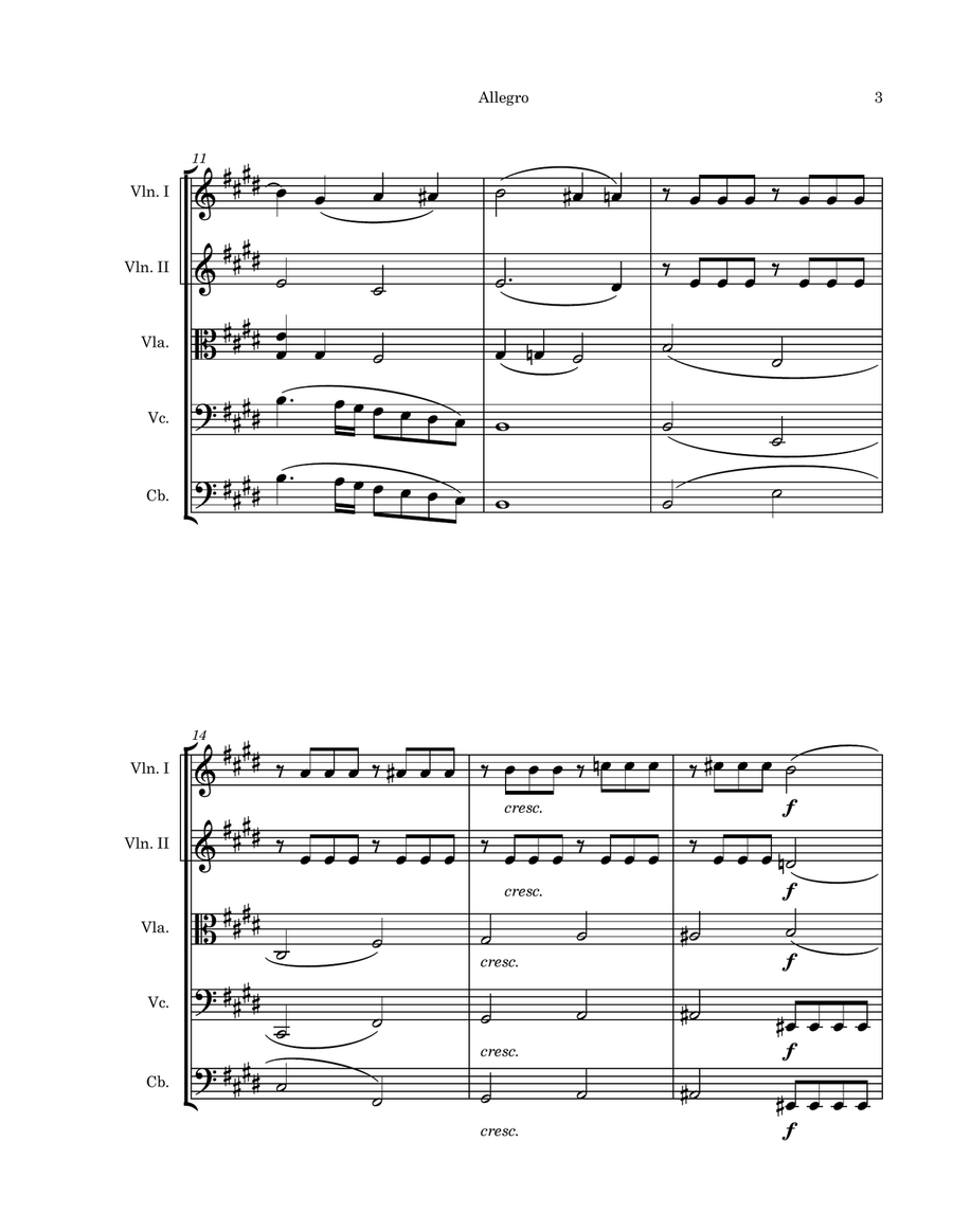 Piano Sonata No. 9 in E Major, Op. 14, No. 1 String Orchestra scores gallery preview page 5