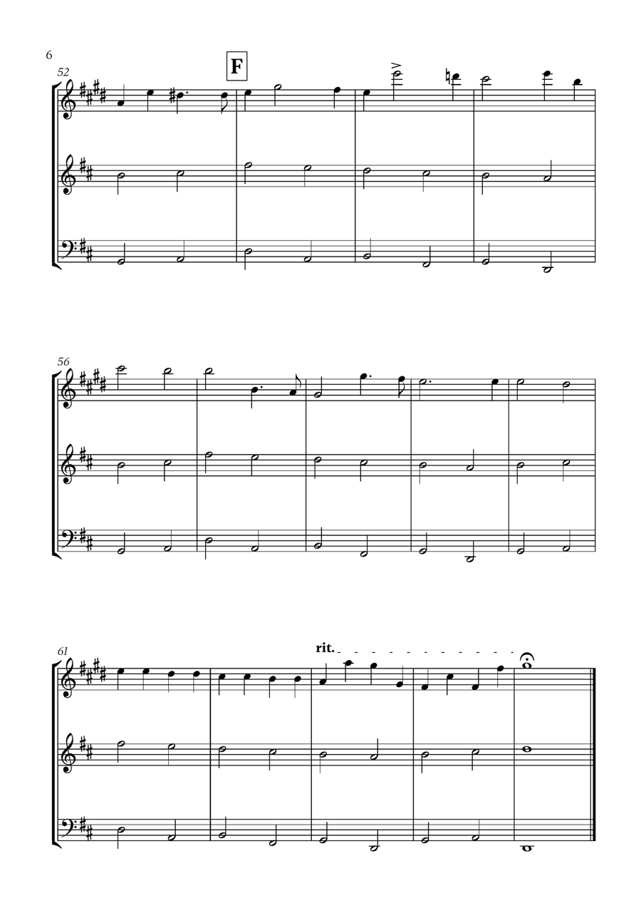 Pachelbel - Canon in D (for Clarinet, Flute and Cello) Small Ensemble scores gallery preview page 6
