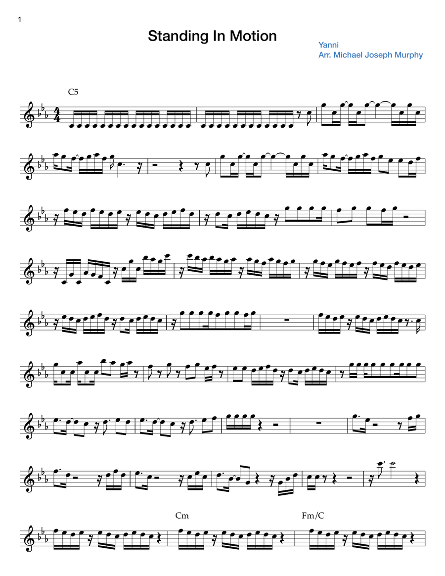 Standing In Motion Piano scores gallery preview page 1