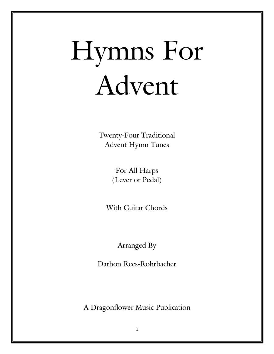Hymns for Advent Harp scores gallery preview page 2