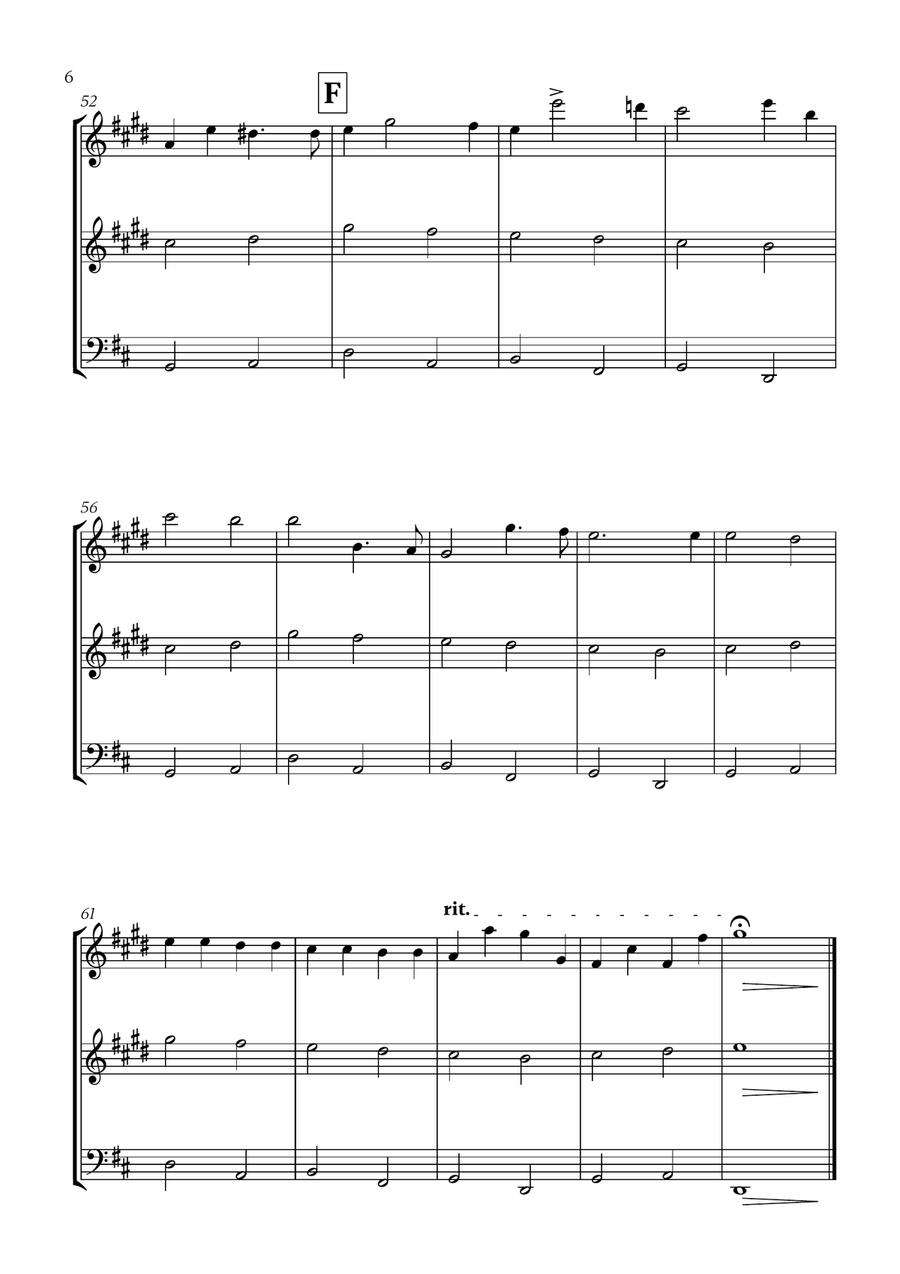 Pachelbel - Canon in D 2 (for 2 Clarinets and Bassoon) Small Ensemble scores gallery preview page 6