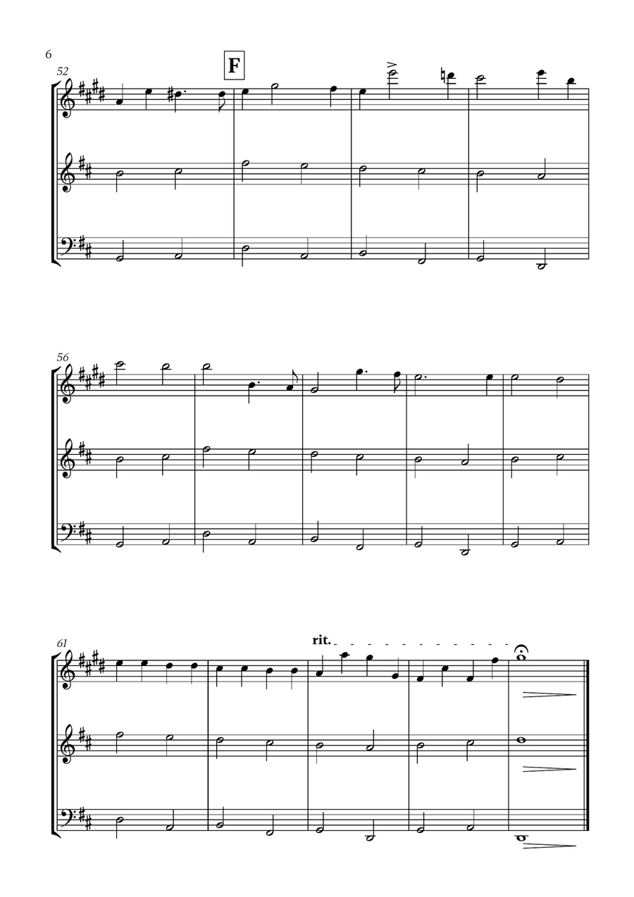 Pachelbel - Canon in D 2 (for Clarinet, Oboe and Cello) Small Ensemble scores gallery preview page 6