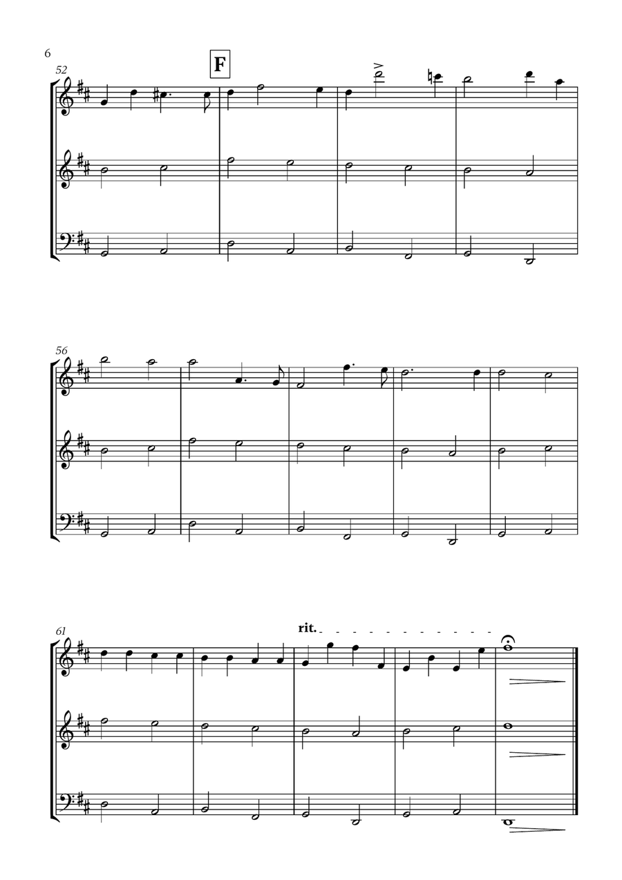 Pachelbel - Canon in D 2 (for Violin, Flute and Cello) Small Ensemble scores gallery preview page 6